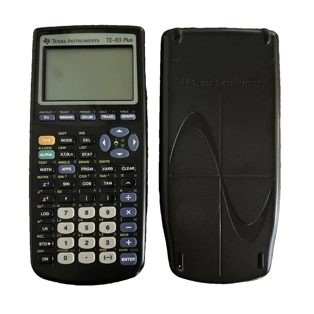 Texas Instruments TI-83 Plus Graphing Calculator W Slide Cover Tested & Working